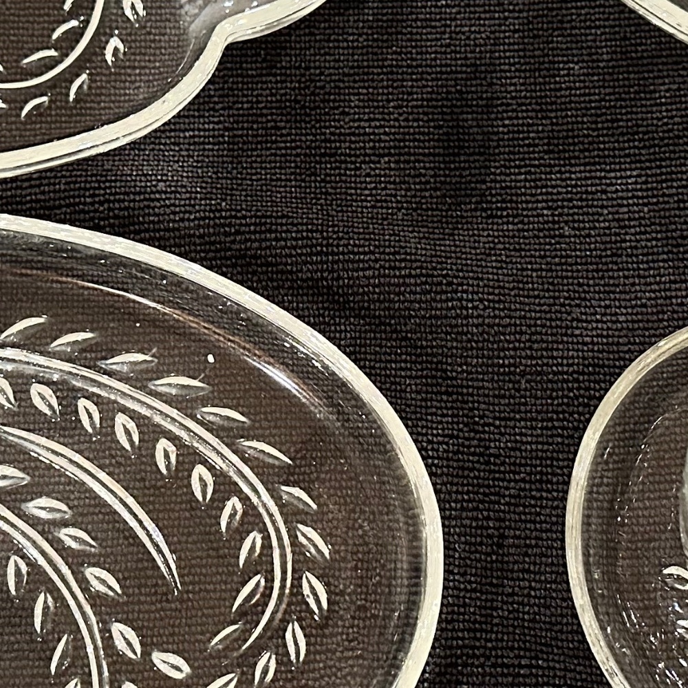 Federal glass snack plates